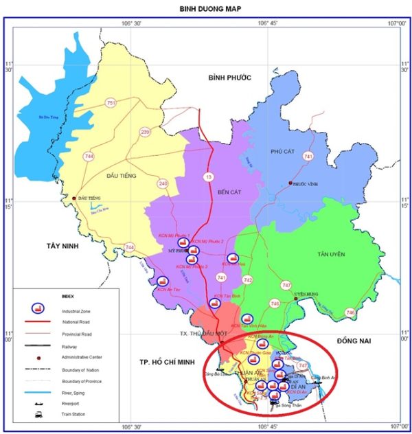 Bản đồ chi tiết vị trí và quy hoạch Dĩ An