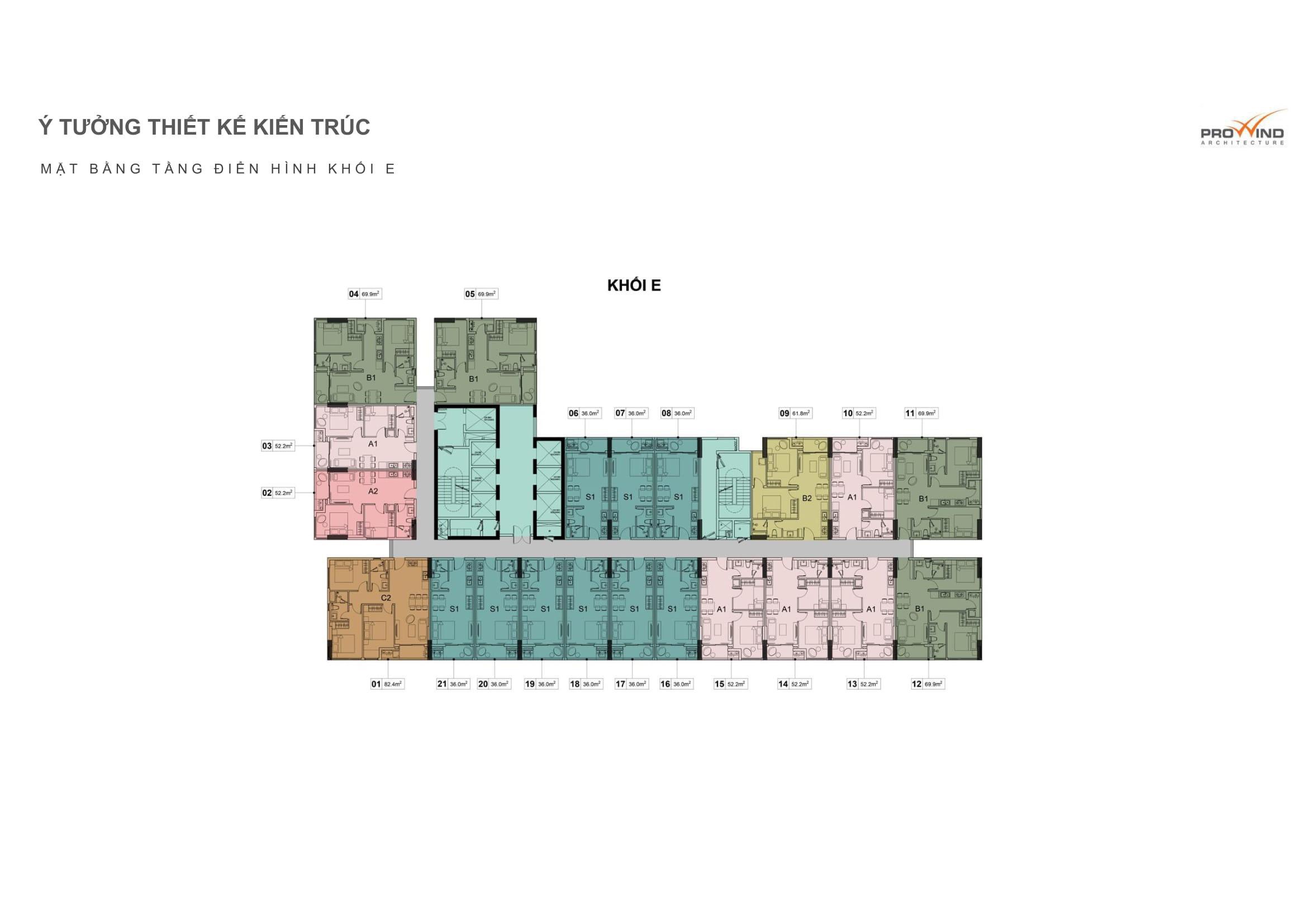 Mặt bằng căn hộ hồ tràm complex khối E