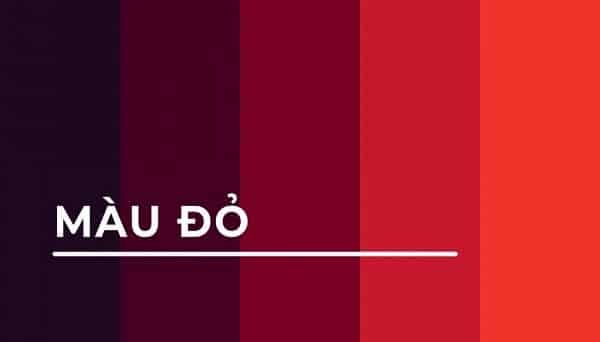 Một số màu đỏ đặc trưng trong bảng màu