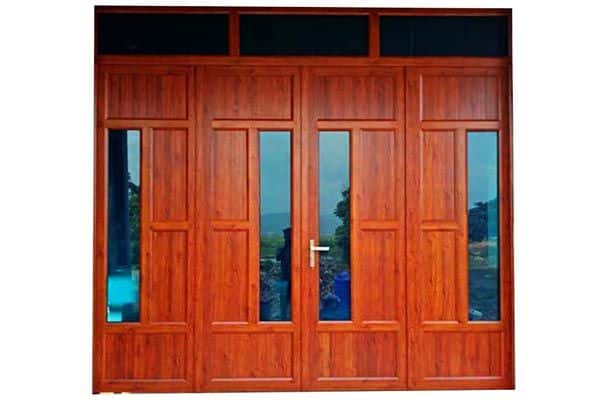 Cửa nhôm xingfa màu vân gỗ cao cấp