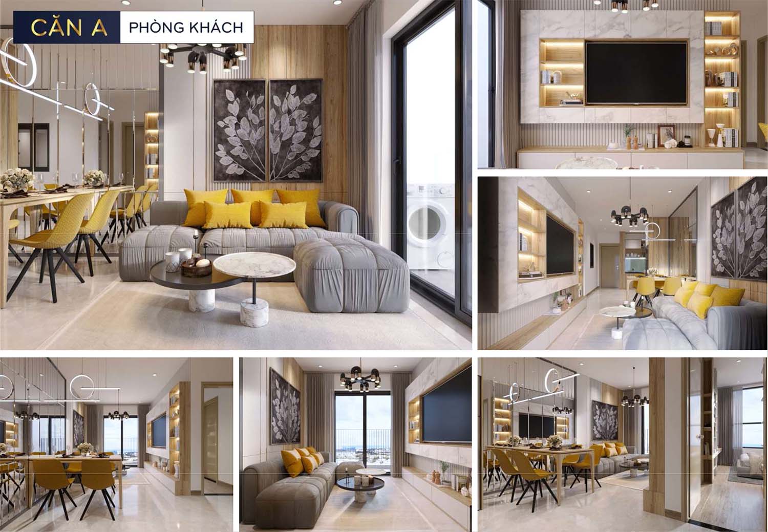 Hình ảnh thiết kế nhà mẫu Bcons Polaris căn A phòng khách