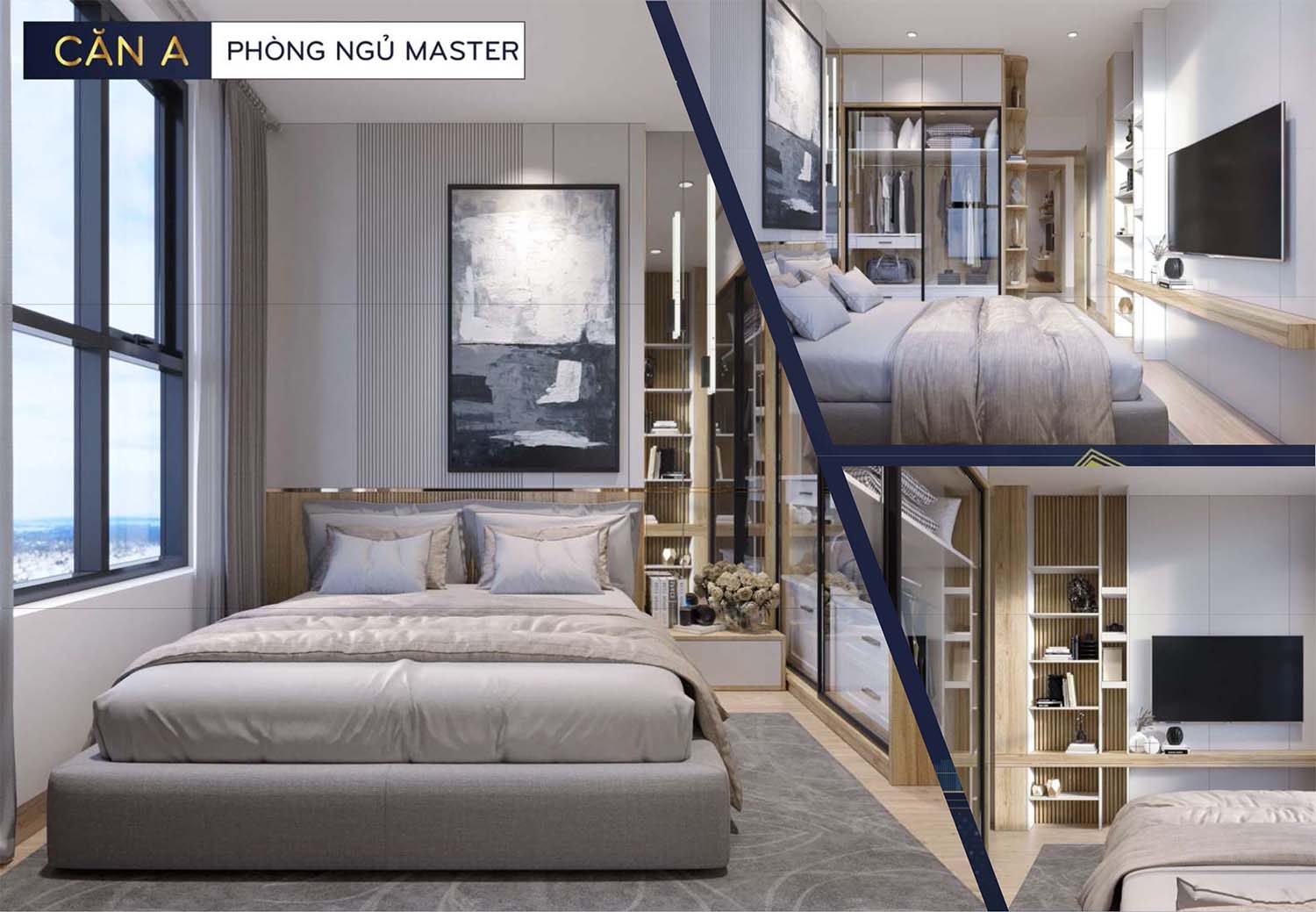 Hình ảnh thiết kế nhà mẫu Bcons Polaris căn A phòng ngủ