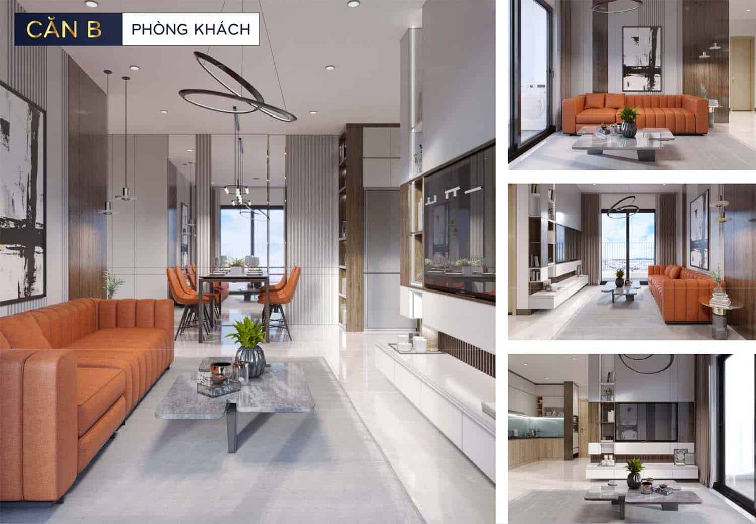 Hình ảnh thiết kế nhà mẫu Bcons Polaris căn B phòng khách