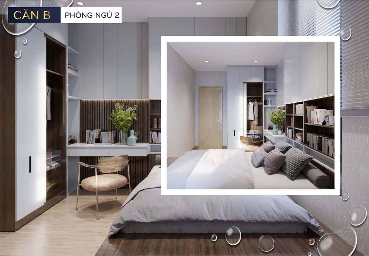 Hình ảnh thiết kế nhà mẫu Bcons Polaris căn B phòng ngủ 2