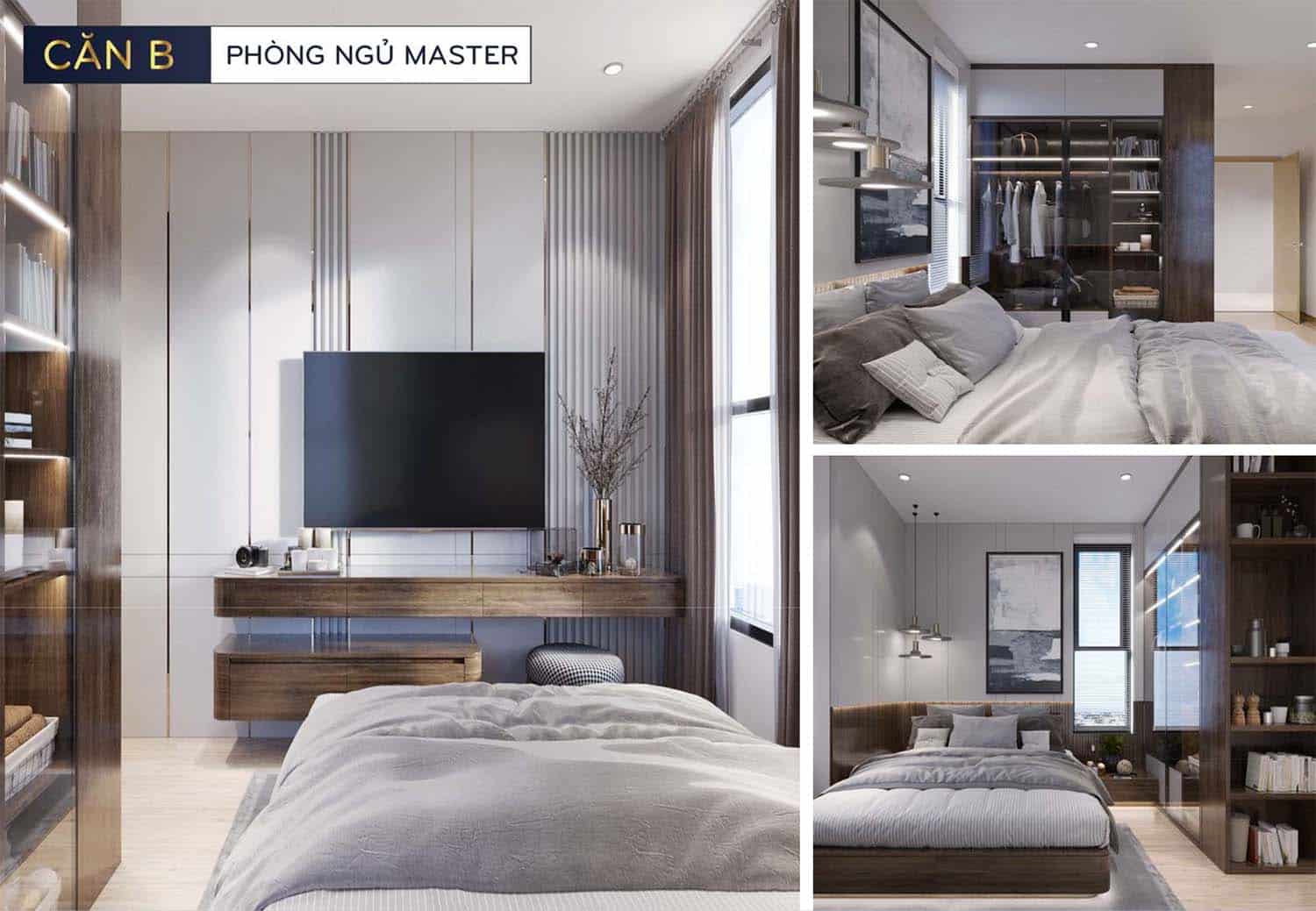 Hình ảnh thiết kế nhà mẫu Bcons Polaris căn B phòng ngủ Master